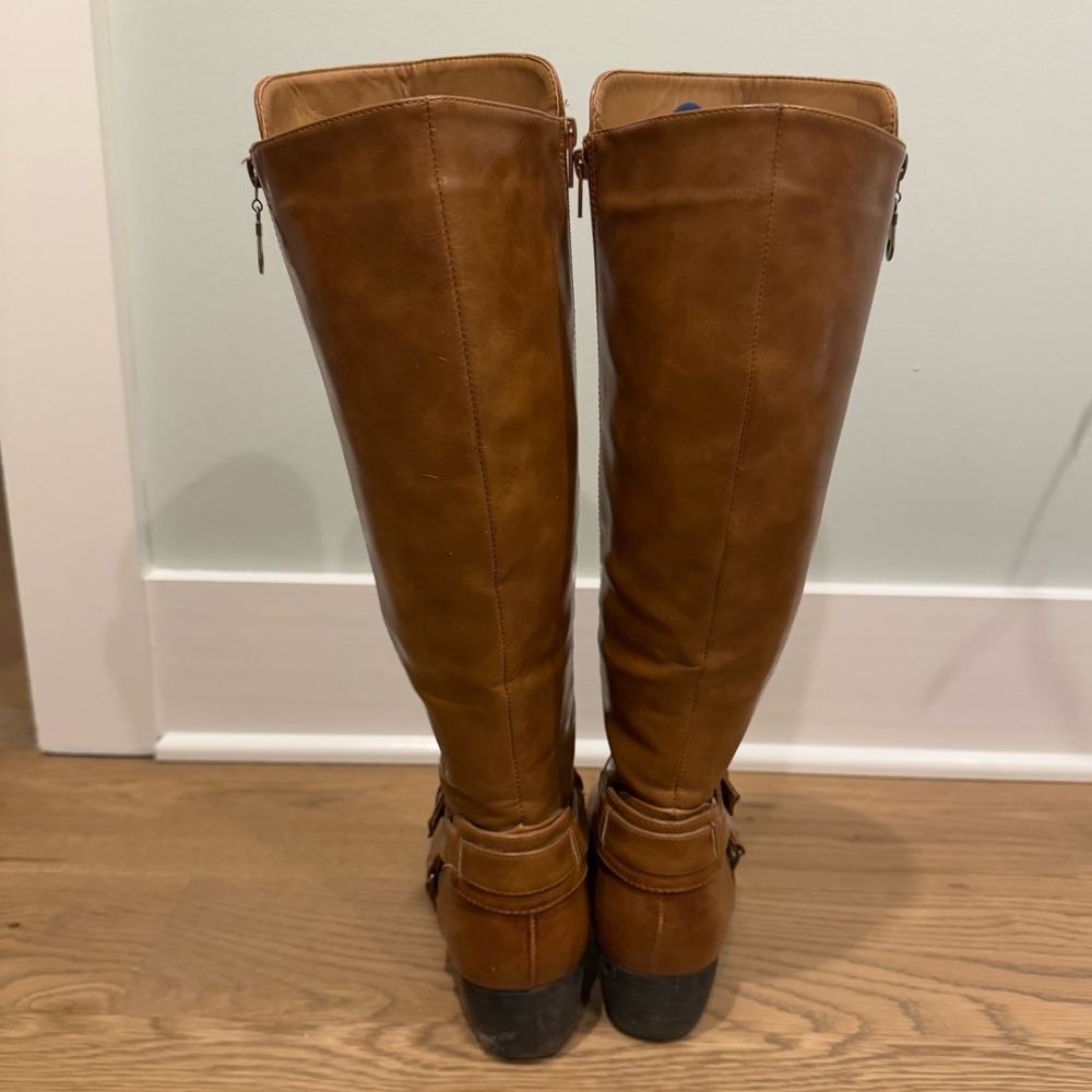 Size 8 Jessica Cline knee high fashion boots - Picture 2 of 6
